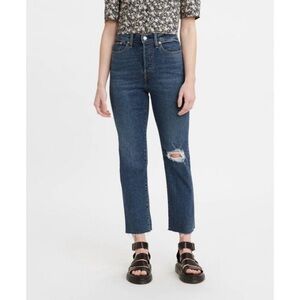 NWT Levi’s women’s high rise Wedgie Straight Cropped jeans Queen of Meadow sz 24